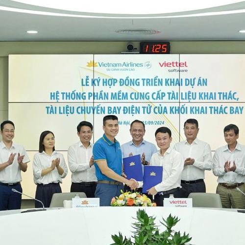 Vietnam Airlines hợp tác với Viettel Software thúc đẩy chuyển đổi số