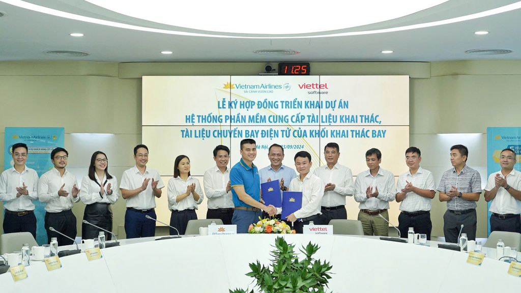 Vietnam Airlines hợp tác với Viettel Software thúc đẩy chuyển đổi số